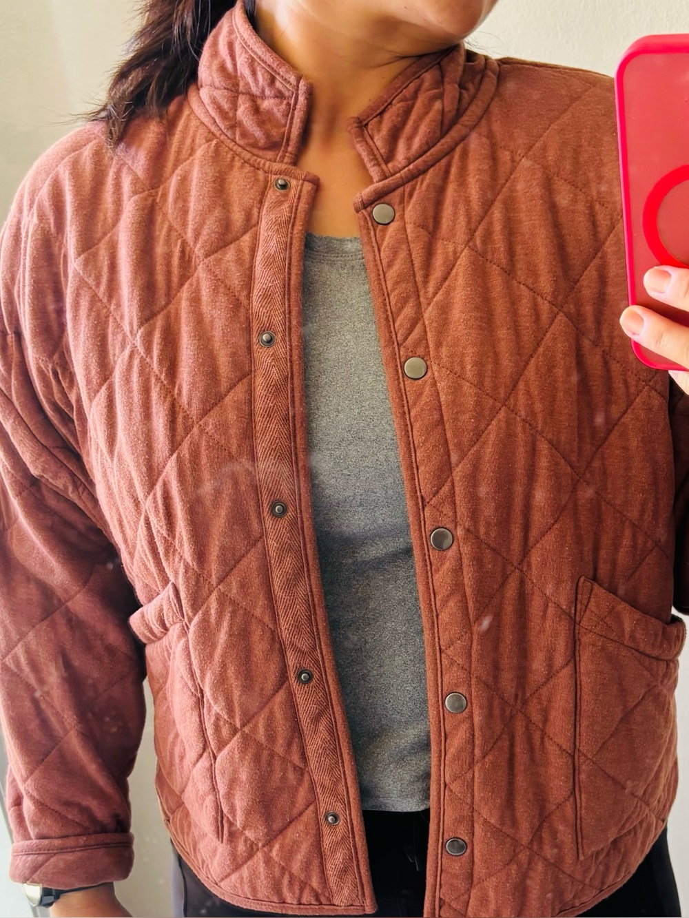Z Supply Quilted Rust-Tone Utility Jacket